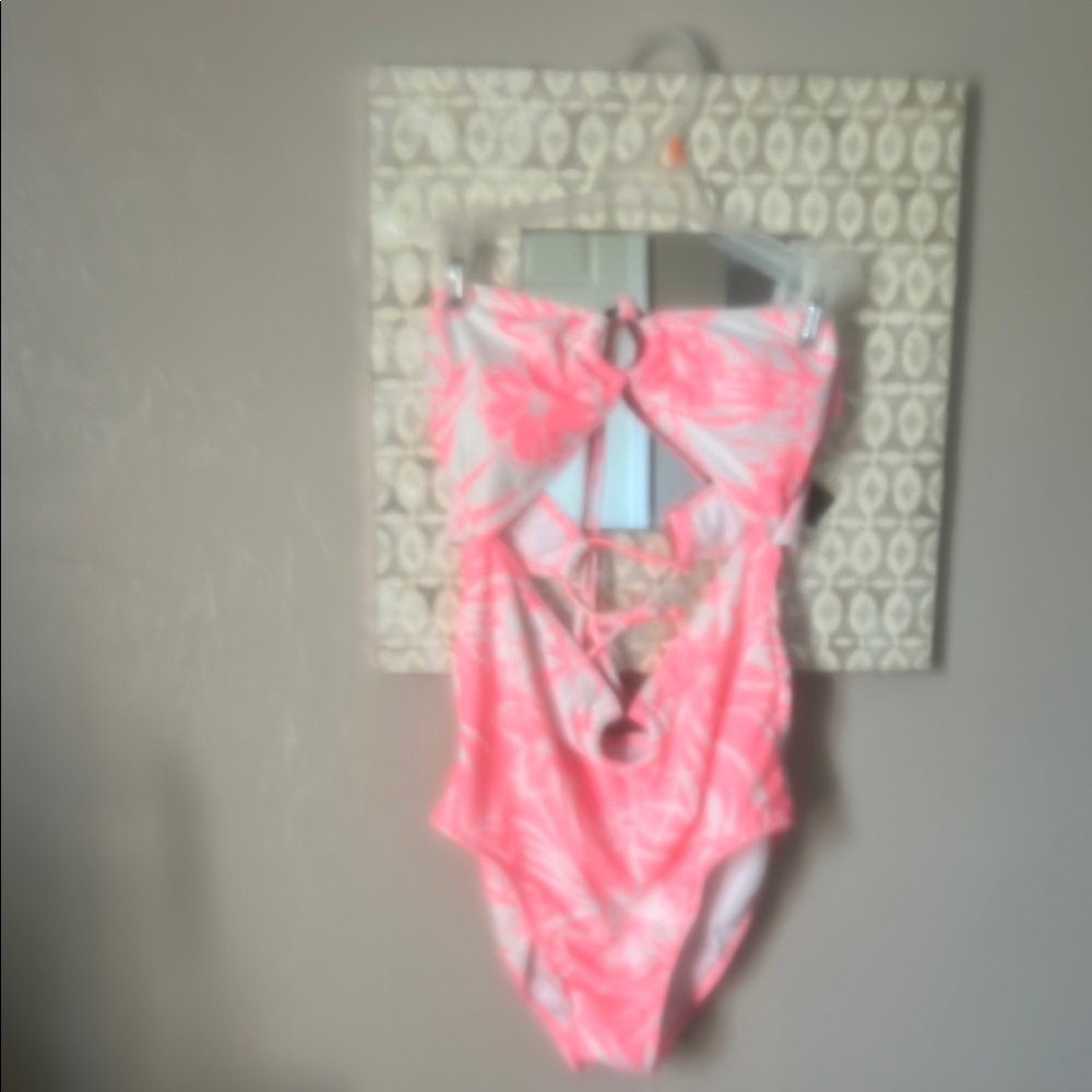 Pink Floral One-Piece Swimsuit